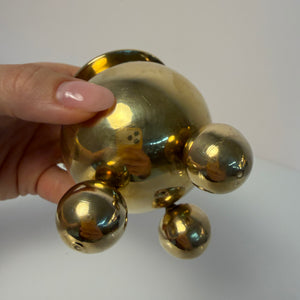Kugel Kerzenständer Messing aus Dänemark