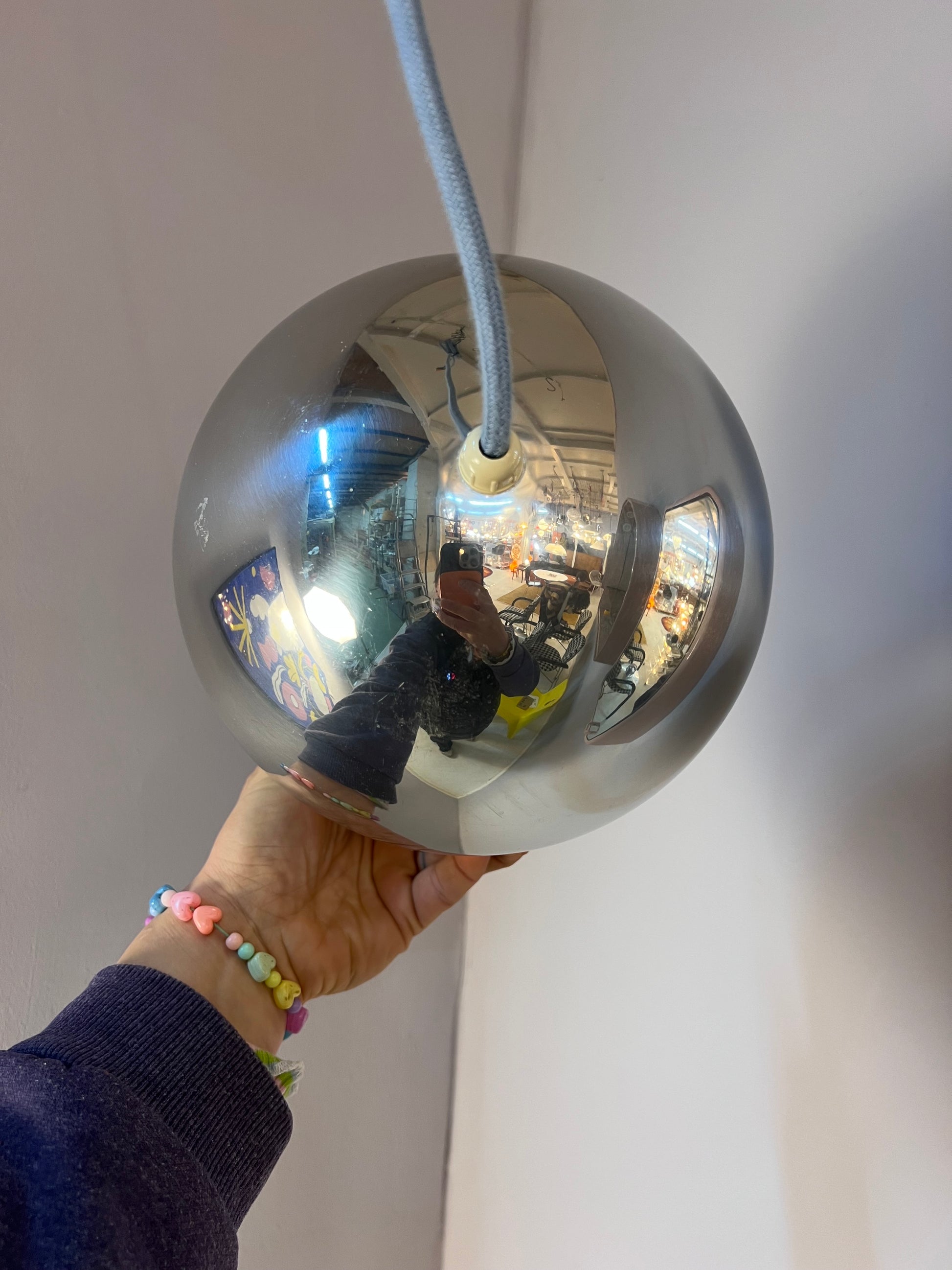Kugellampe Topan Chrom von Verner Panton