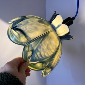 Hängelampe marmorierte Blume Kunststoff aus Dänemark