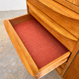 Highboard / Wohnzimmerschrank Typ 602/G Esche von Hellerau aus 1959