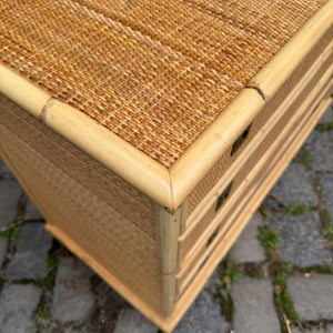 Kommode Rattan Bambus mit Messinggriffen von Dal Vera