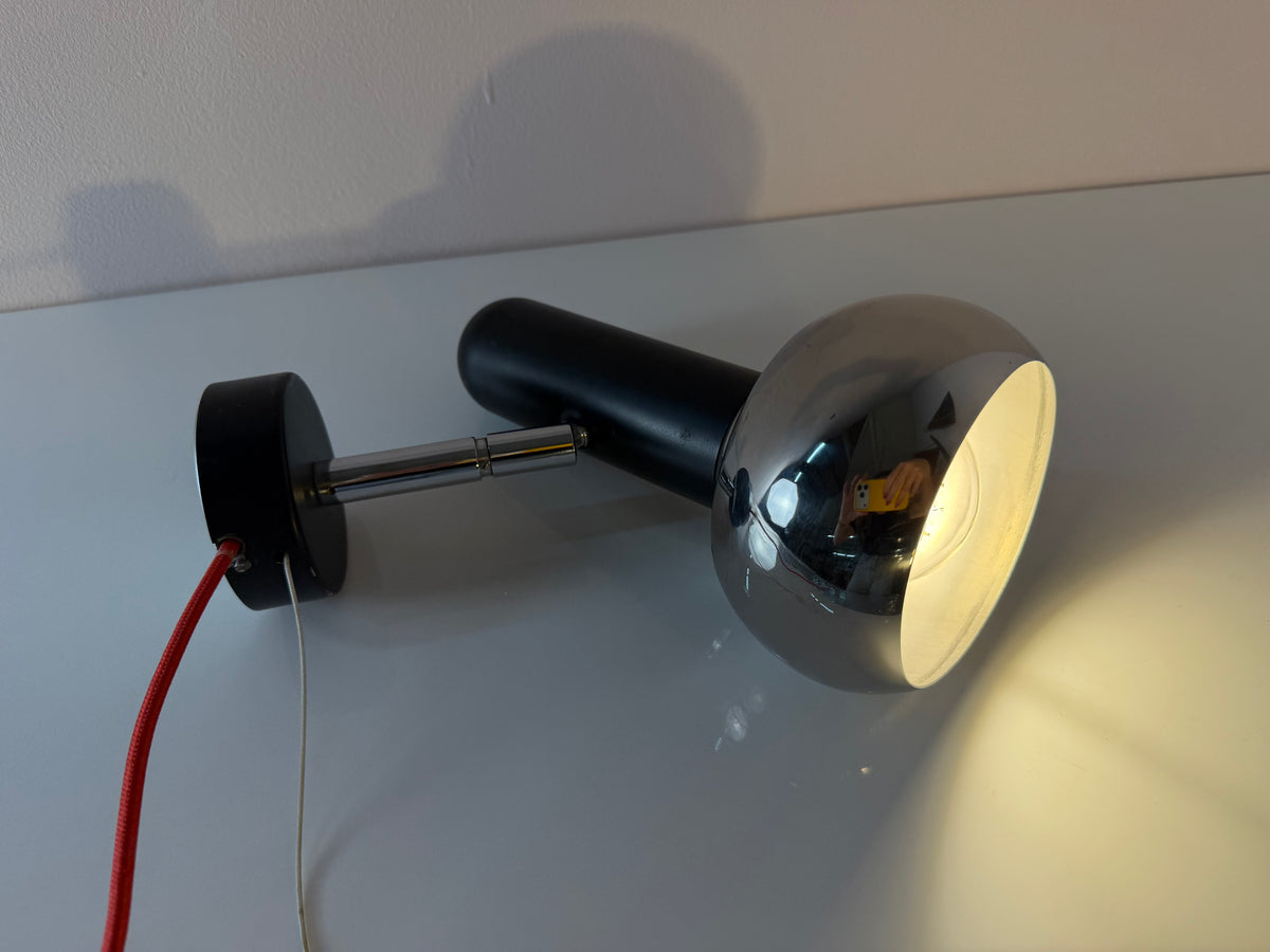 Wandlampe schwarz Chrom von Simon & Schelle (Sische)