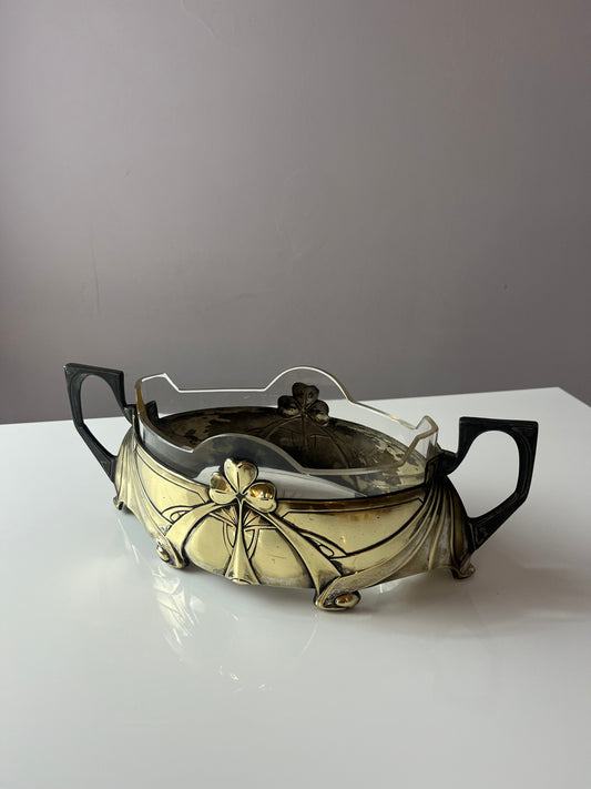 Jardiniere mit Kleeblatt von Metallwarenfabrik Hans Peter aus 1908