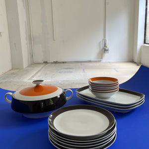 Porzellanservice orange braun von Eschenbach Bavaria