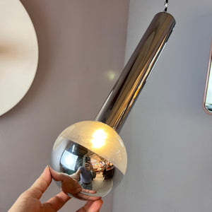 Hängelampe Big Globe Chrom 39 cm von Motoko Ishii für STAFF