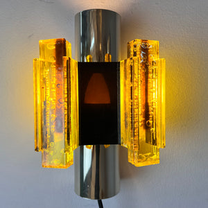 Wandlampe gelb schwarz von Claus Bolby für Cebo