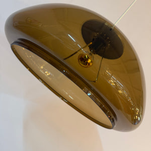 Hängelampe braun transparent Kunststoff