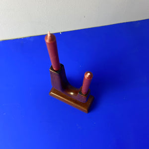 Zweiarmiger Kerzenständer Teak