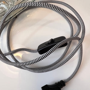 Wandlampe Strukturglas mit Kabel