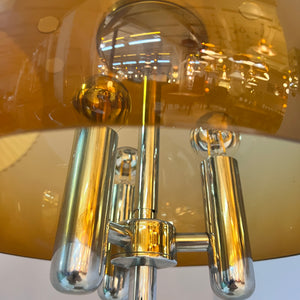 Tischlampe Chrom & Plexiglas 70er
