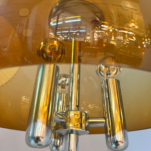 Tischlampe Chrom & Plexiglas 70er