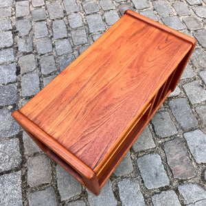Rollwagen für Schallplatten Teak aus Dänemark