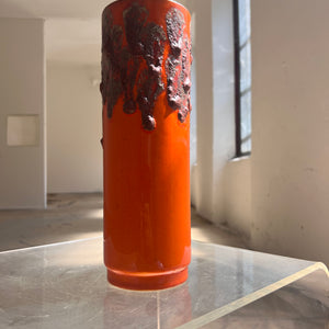 Vase Fat Lava 8-30 orange von Scheurich West Germany