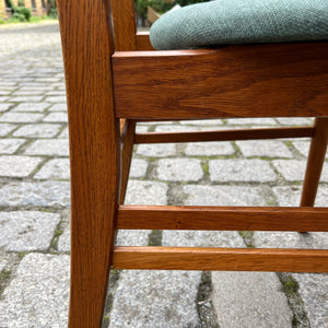 Set: 2x Esszimmerstuhl teal Teak