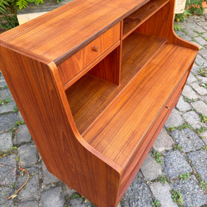 Sekretär Teak mit Spiegel & Schloss aus Dänemark