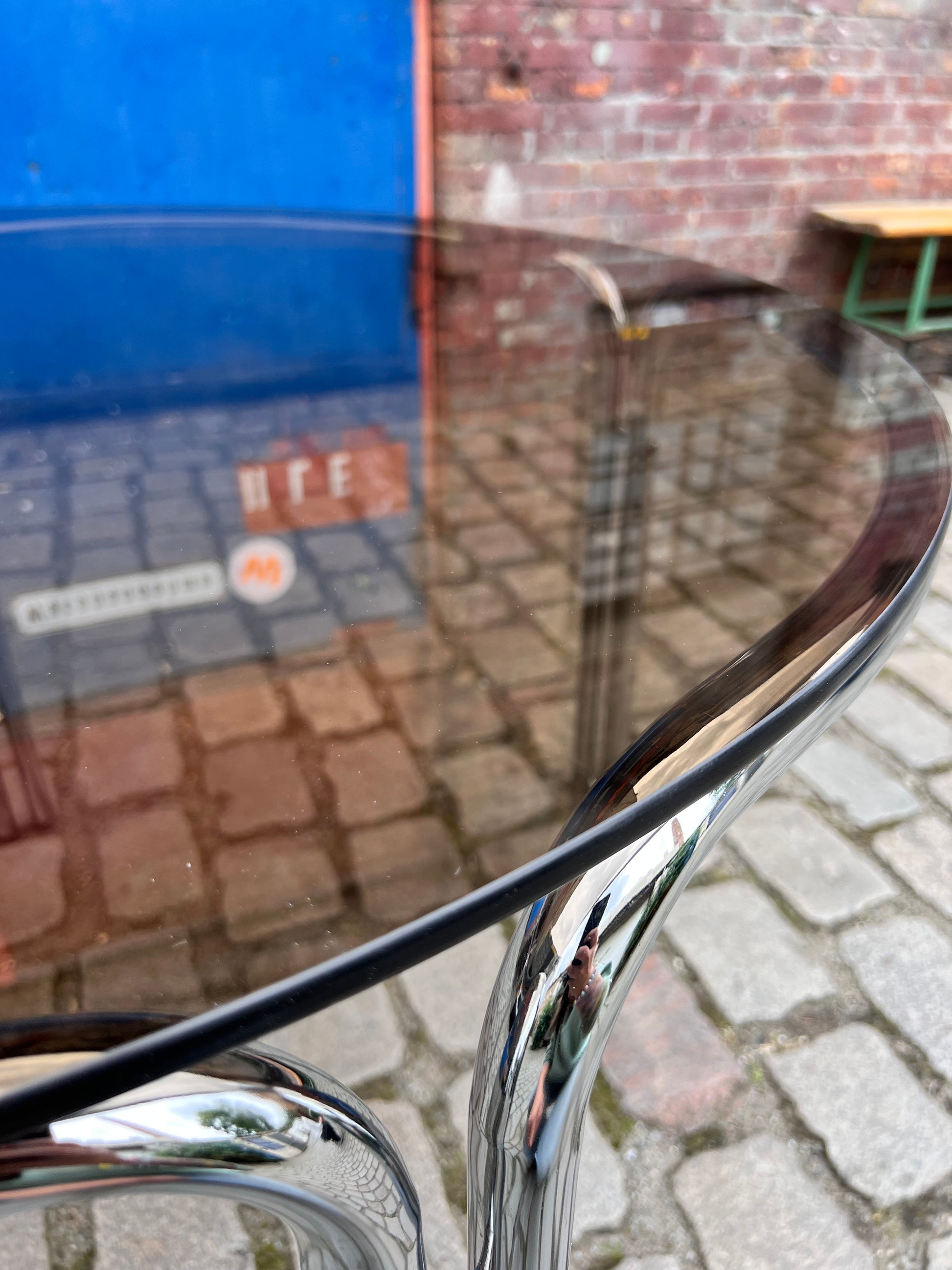 Runder Esstisch Rauchglas Chrom Ø 104,5 cm