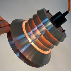 Lamellenlampe silber orange von Carl Thore für Granhaga