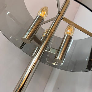 Tischlampe Chrom & Rauchacryl