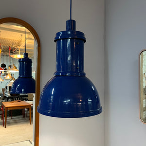 Industrielampe blau Metall