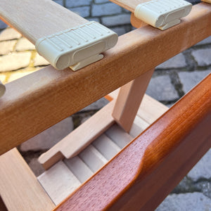 Gästebett Massivholz Teak 100x200 mit Matratze