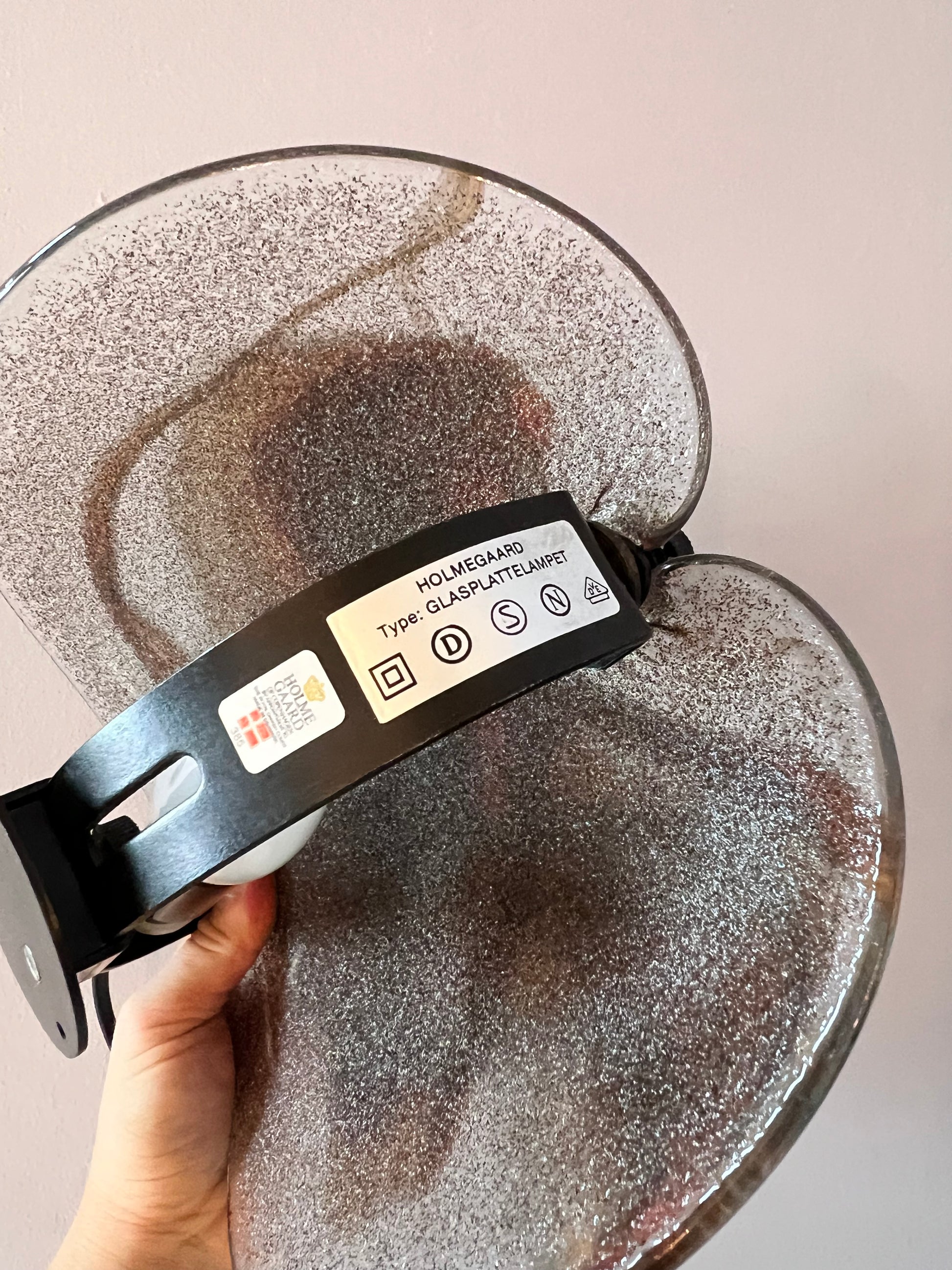 Wandlampe rotbraun Glas von Per Lütken für Holmegaard