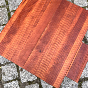 Tritthocker weiß Teak mit Klappleiter
