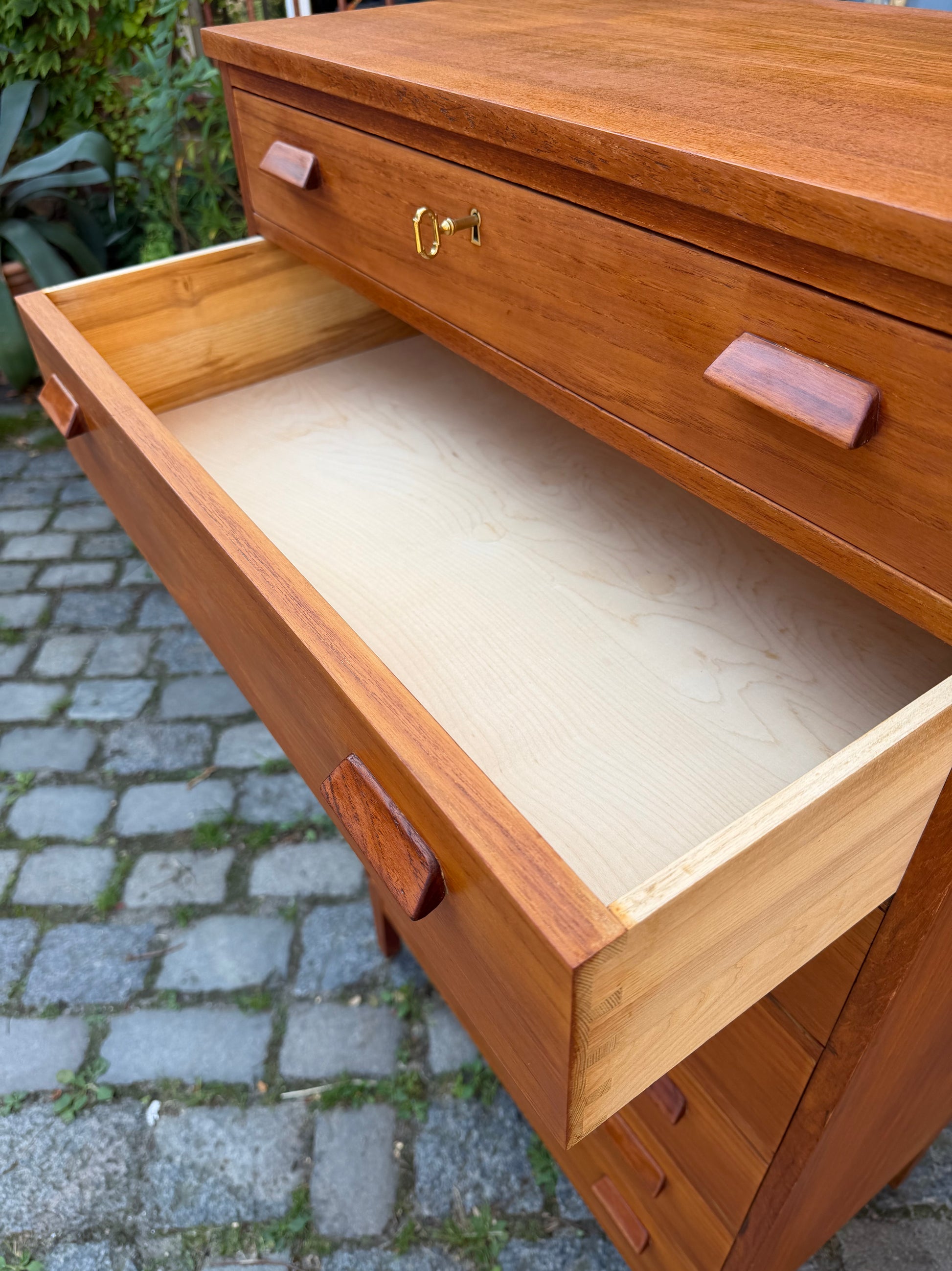 Tallboy Kommode Teak aus Dänemark