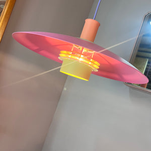 Lamellenlampe pink neu lackiert aus Dänemark