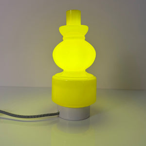 Tischlampe sonnengelb Opalglas