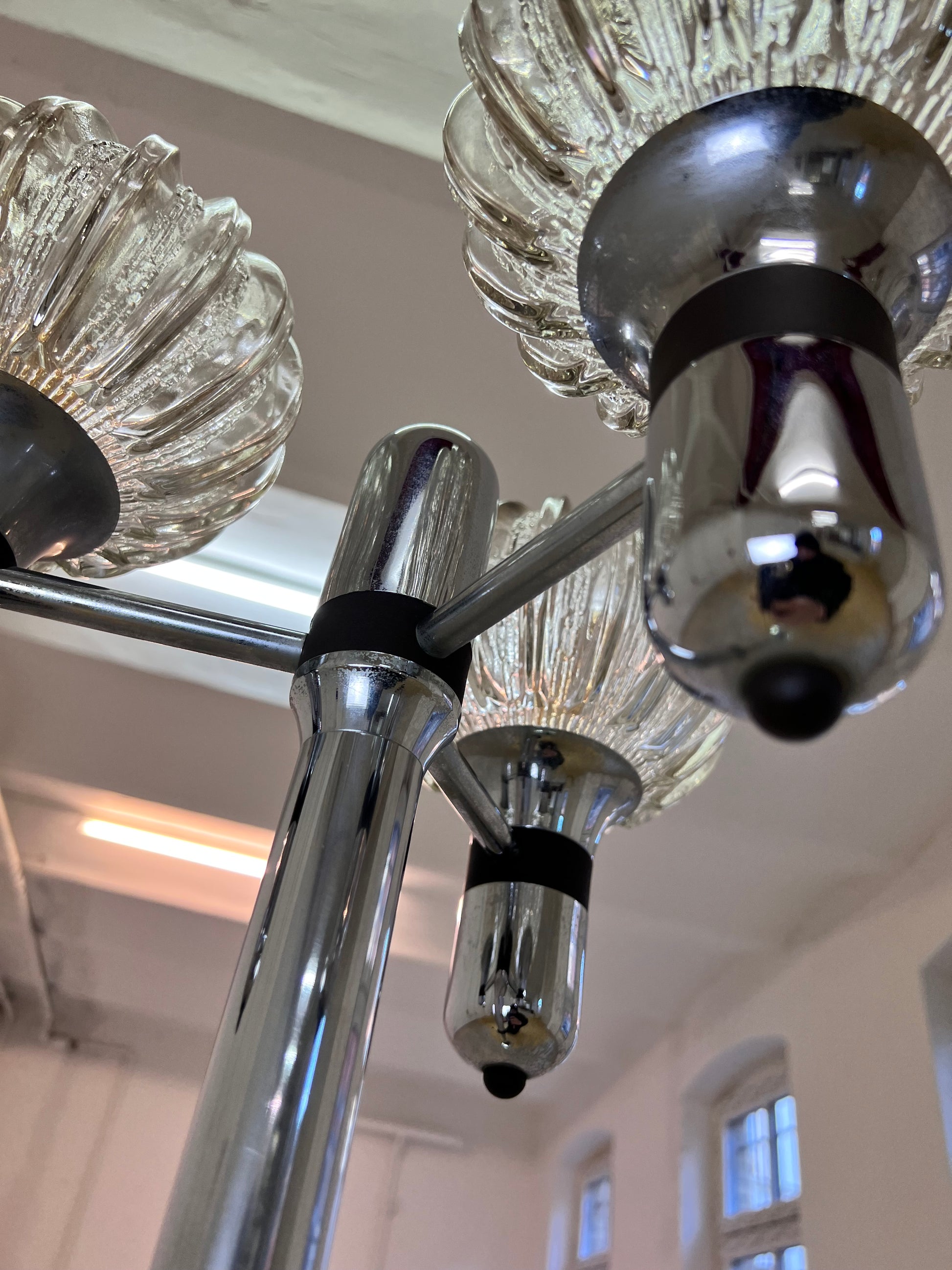 Stehlampe Chrom 70er