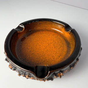 Aschenbecher Fat Lava orange braun von Funi Island - Handmade in Iceland