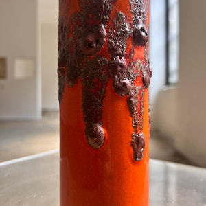 Vase Fat Lava 6-20 orange von Scheurich West Germany