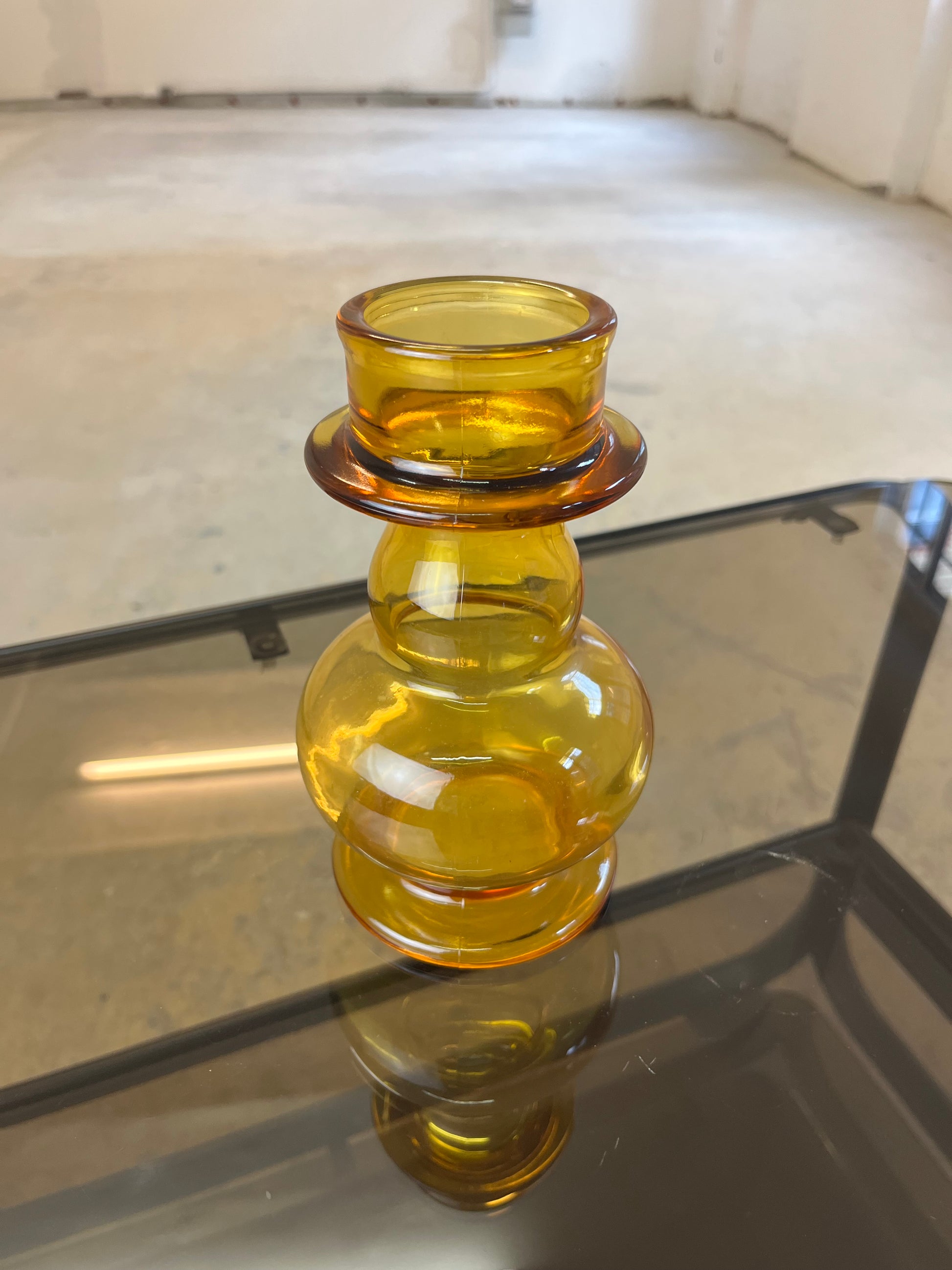Hyazinthenvase gelb Glas