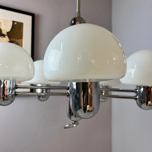 Kronleuchter Chrom Milchglas