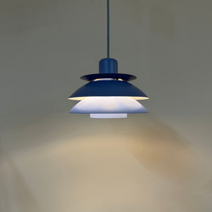 Lamellenlampe Typ 776 hellblau von Horn