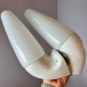 Set: 2x Wandlampe Modell 6035 weiß von Sigvard Bernadotte für Ifö