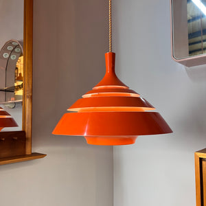 Hängelampe orange von Hans-Agne Jakobsson für Lyfa