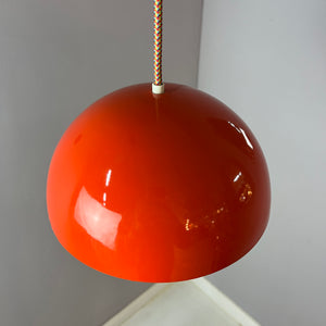 Hängelampe Flowerpot VP1 orange von Verner Panton für Louis Poulsen