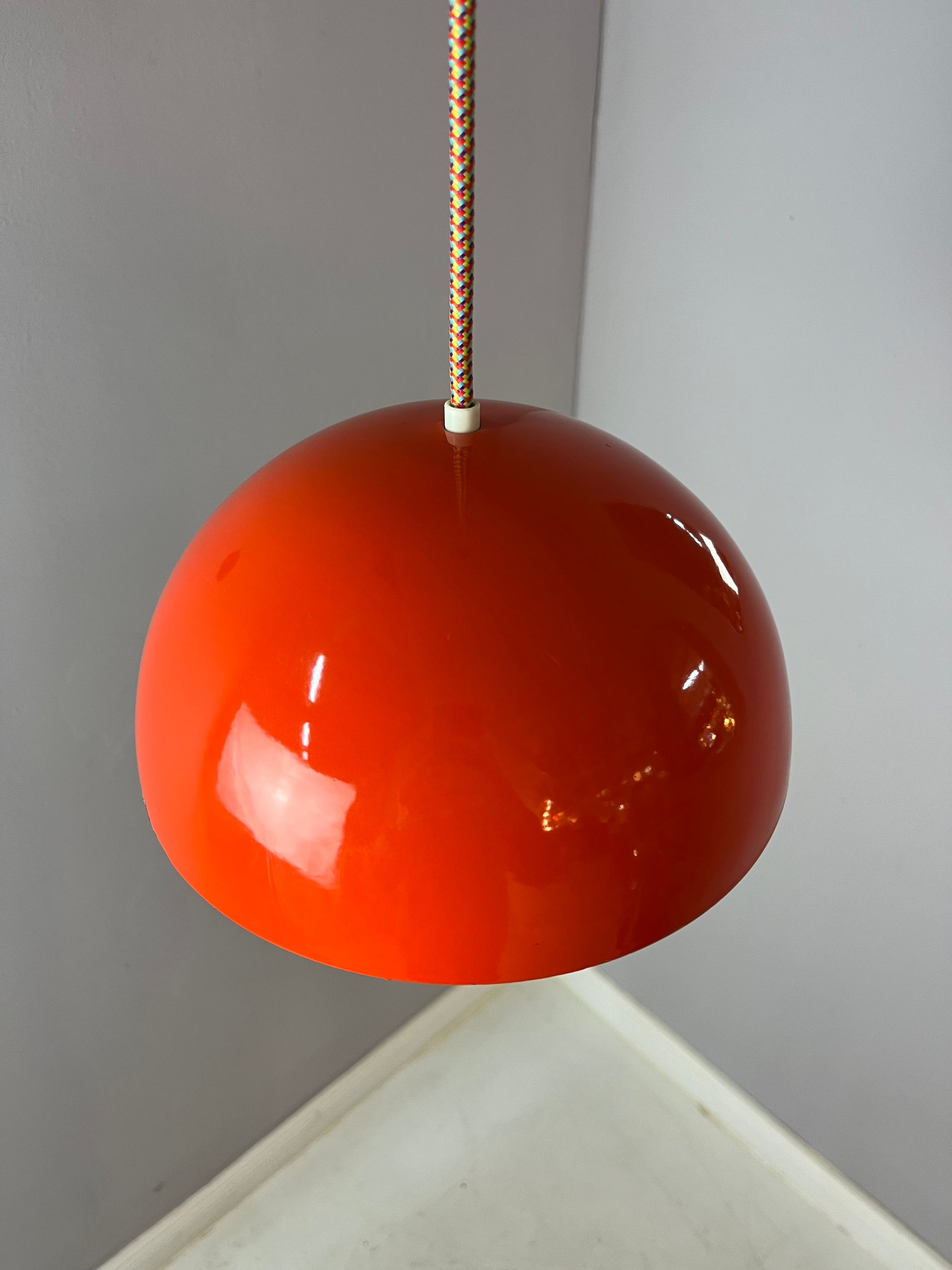 Hängelampe Flowerpot VP1 orange von Verner Panton für Louis Poulsen