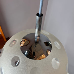 Hängelampe Glaskugel Chrom von Richard Essig