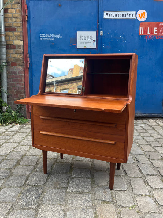Sekretär Teak mit Spiegel aus Dänemark