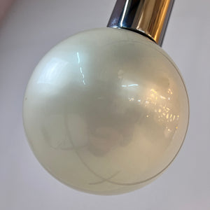 Hängelampe Big Globe Perlmutt Chrom von Motoko Ishii für STAFF