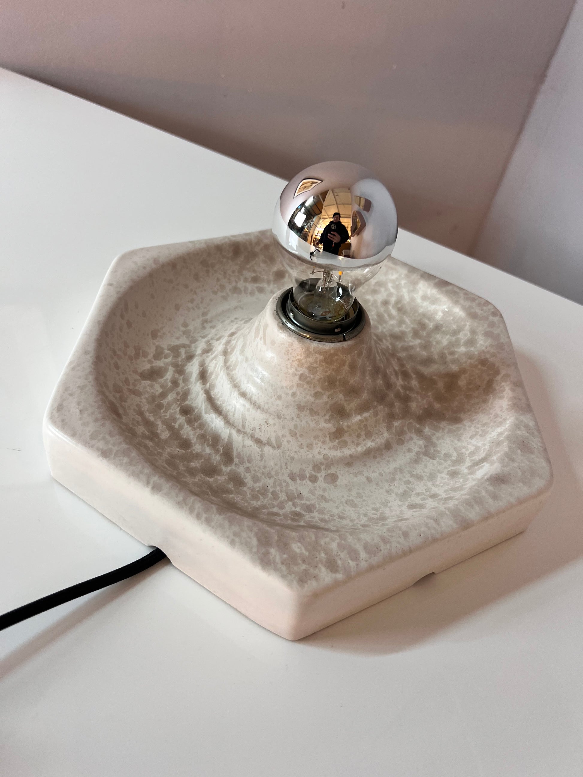 Wandlampe creme Keramik von Hustadt Leuchten