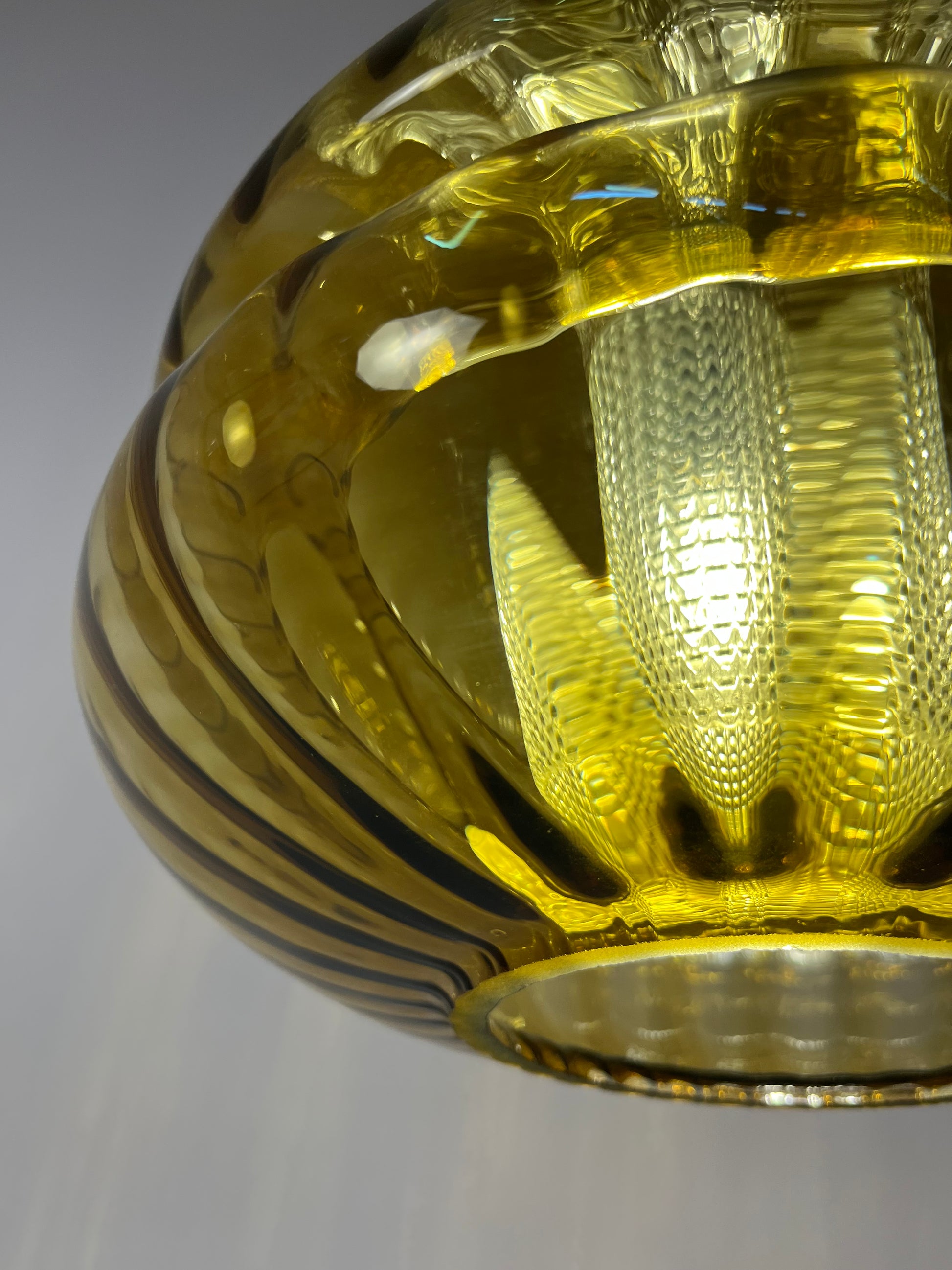 Hängelampe Glas Teak von Orrefors