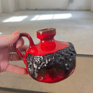 Vase 210 rot schwarz von Kreutz Keramik