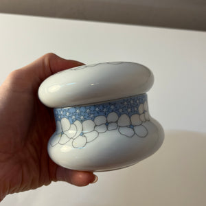 Set: Zucker & Milchkännchen Kiruna Garden weiß blau von Tapio Wirkkala für Thomas