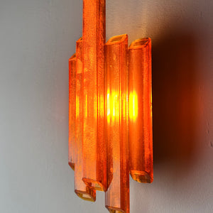 Wandlampe bernsteingelb von Claus Bolby für Cebo