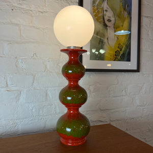 Tischlampe rot grün Bubble Keramik von Kaiser Leuchten