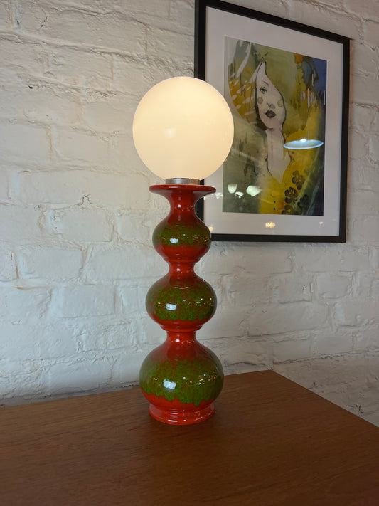 Tischlampe rot grün Bubble Keramik von Kaiser Leuchten