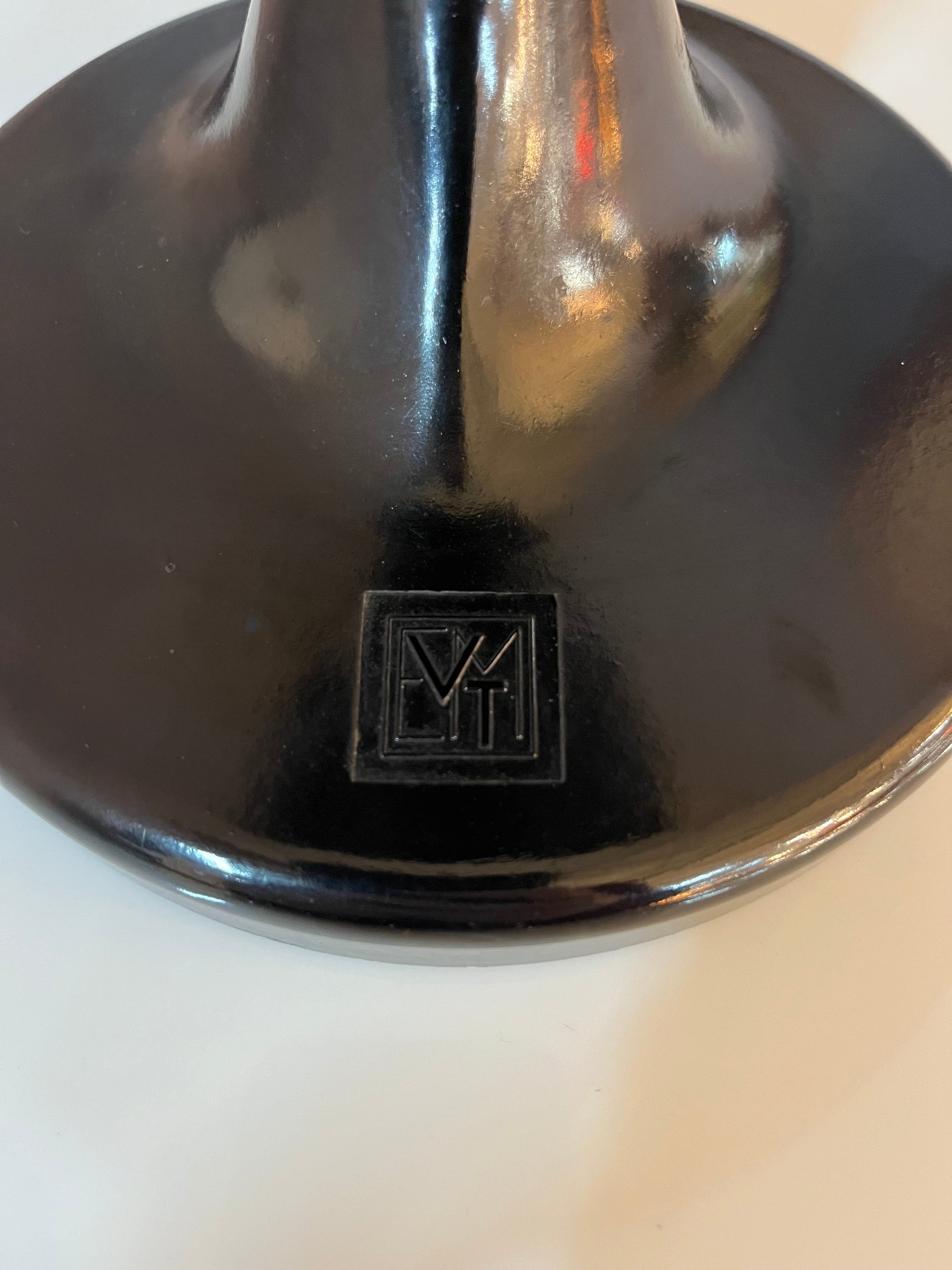 Tischlampe schwarz Bakelit von PGH